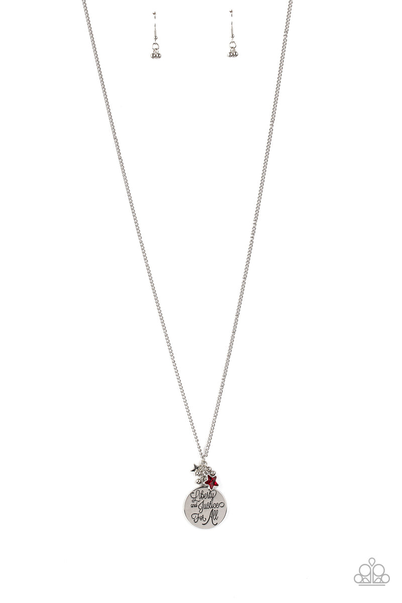 Liberty And Justice For All - Red Necklace - Paparazzi Accessories