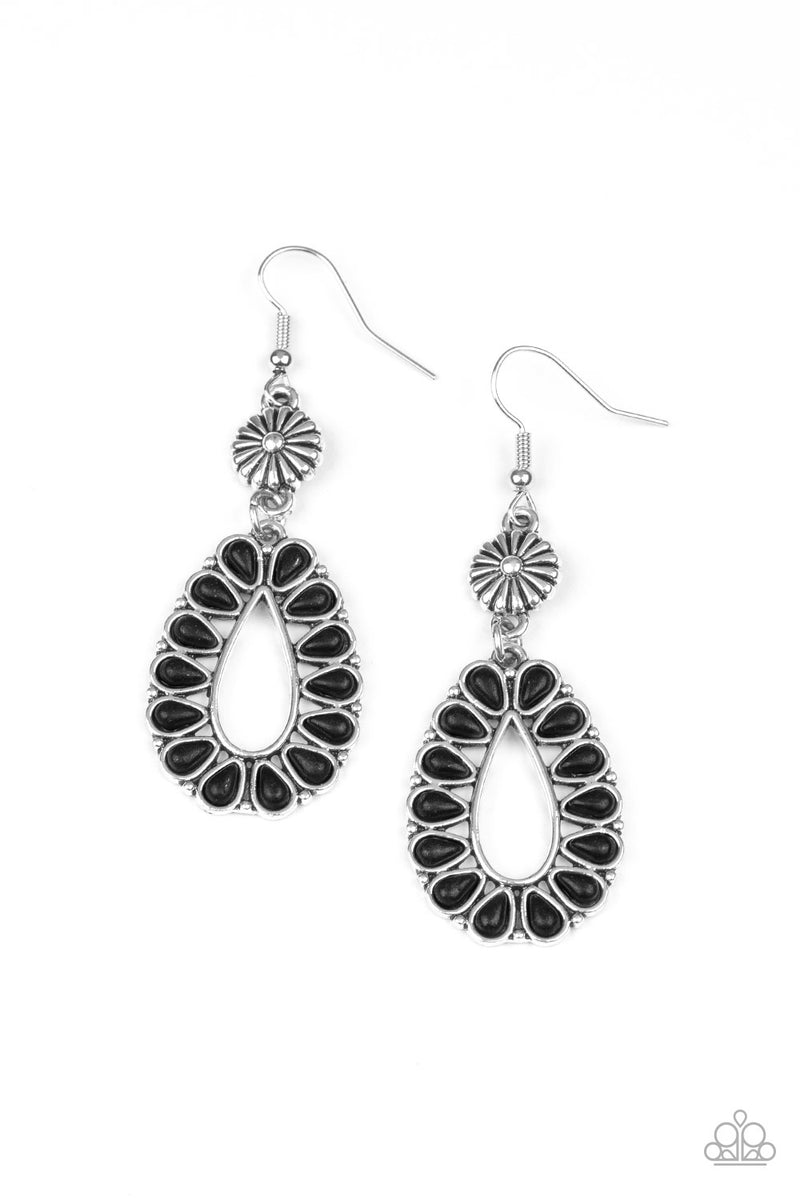 Stone Orchard - Black Earrings - Paparazzi Accessories