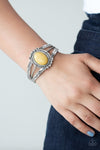 Very TERRA-torial - Yellow Bracelet - Paparazzi Accessories