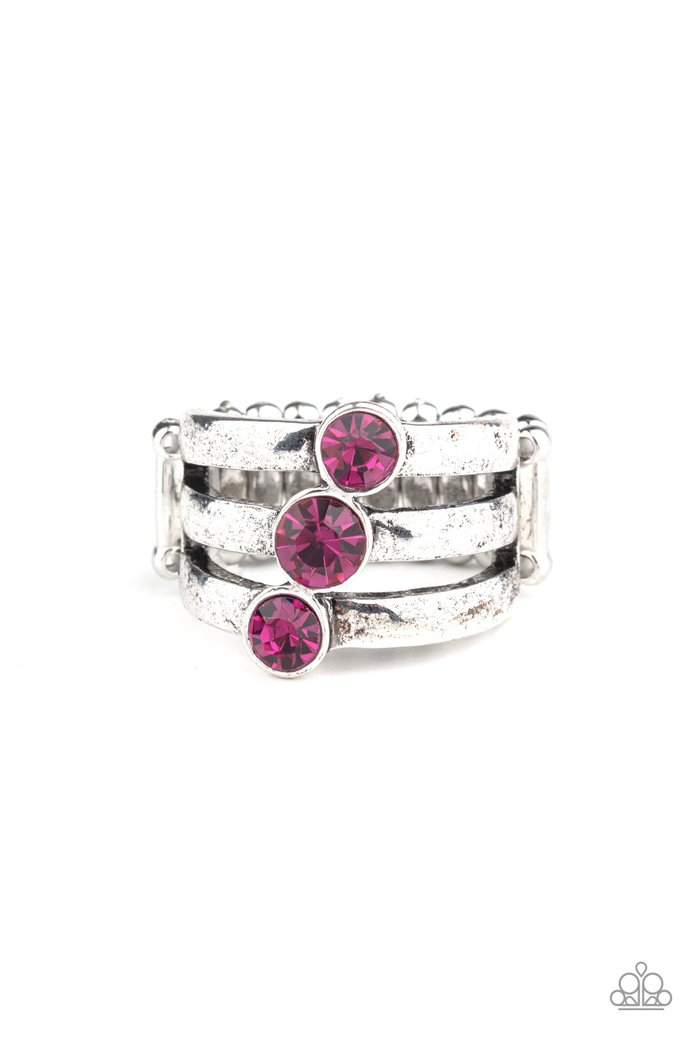 five-dollar-jewelry-triple-the-twinkle-pink-ring-paparazzi-accessories
