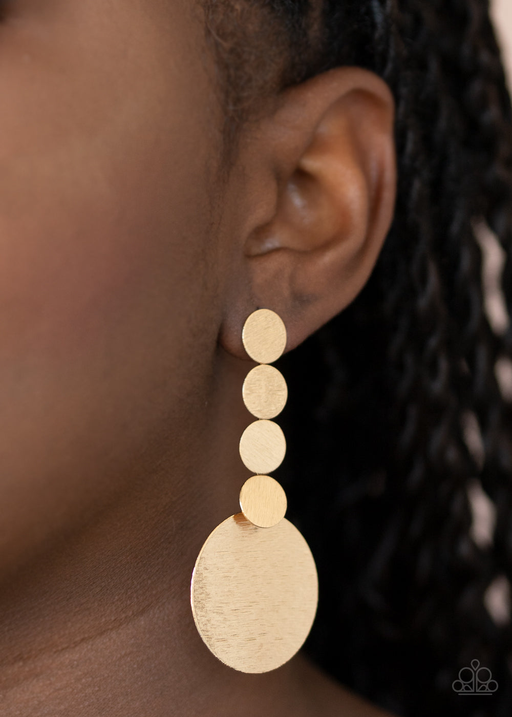 Idolized Illumination - Gold Post Earrings - Paparazzi Accessories