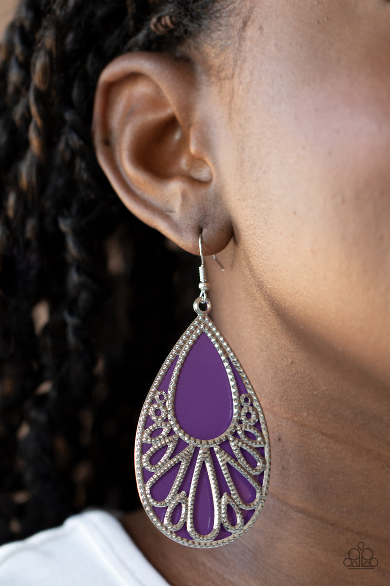 Loud and Proud - Purple Earrings - Paparazzi Accessories