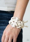 Macrame Mode - White Bracelet - Paparazzi Accessories