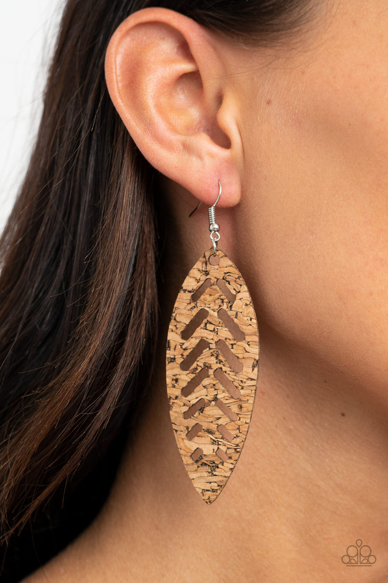 Youre Such A CORK Earrings - Paparazzi Accessories