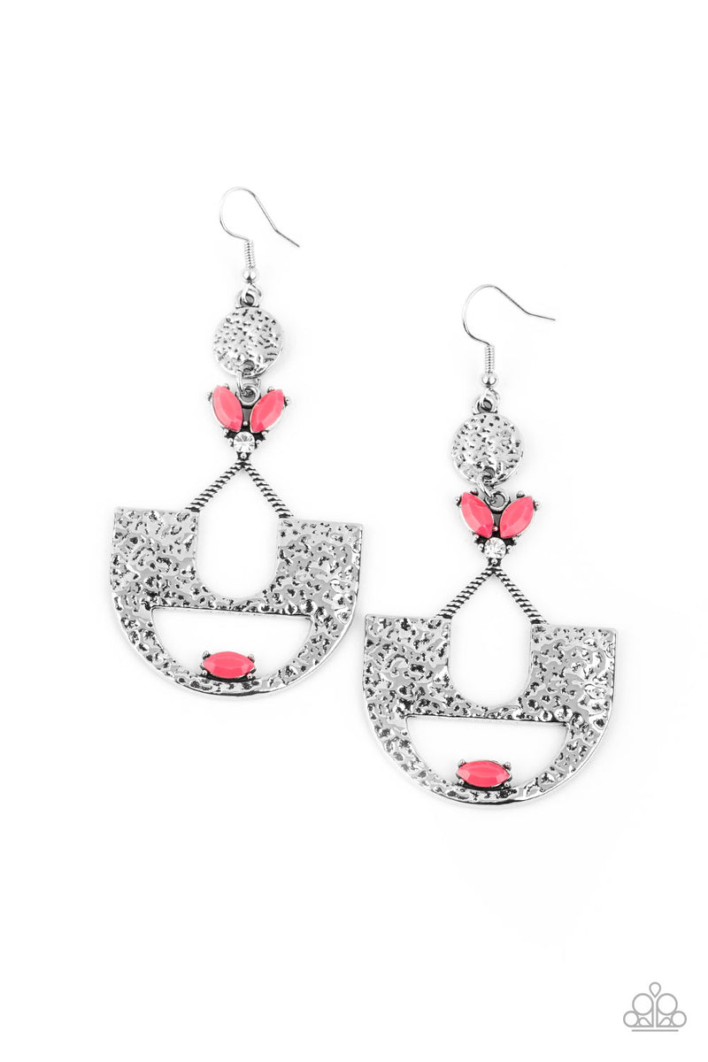 Modern Day Mecca - Pink Earrings - Paparazzi Accessories
