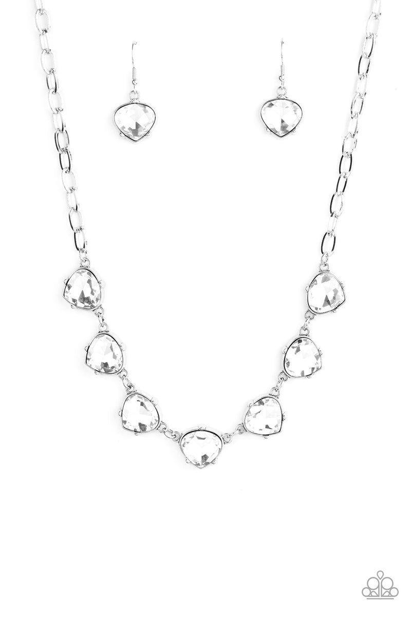 Star Quality Sparkle - White Necklace - Paparazzi Accessories