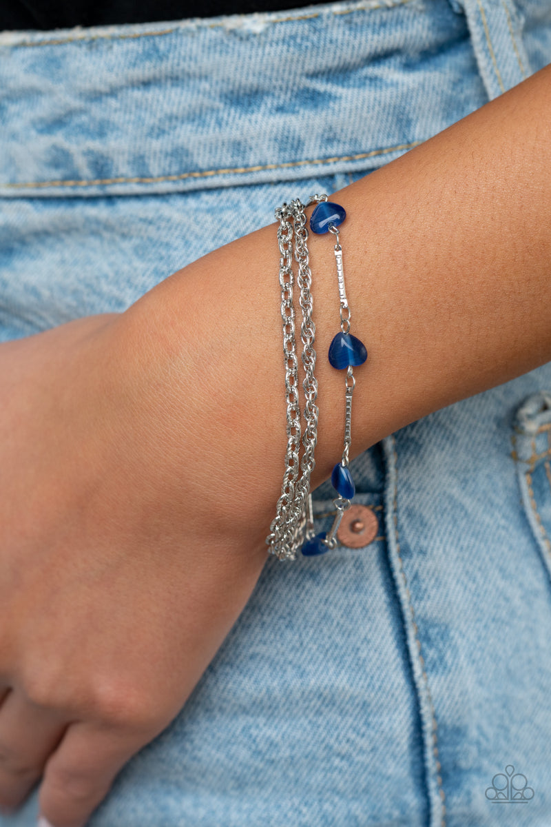 To Love and Adore - Blue Bracelet - Paparazzi Accessories