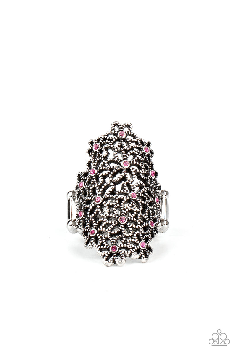 Youre a Sunflower - Pink Ring - Paparazzi Accessories