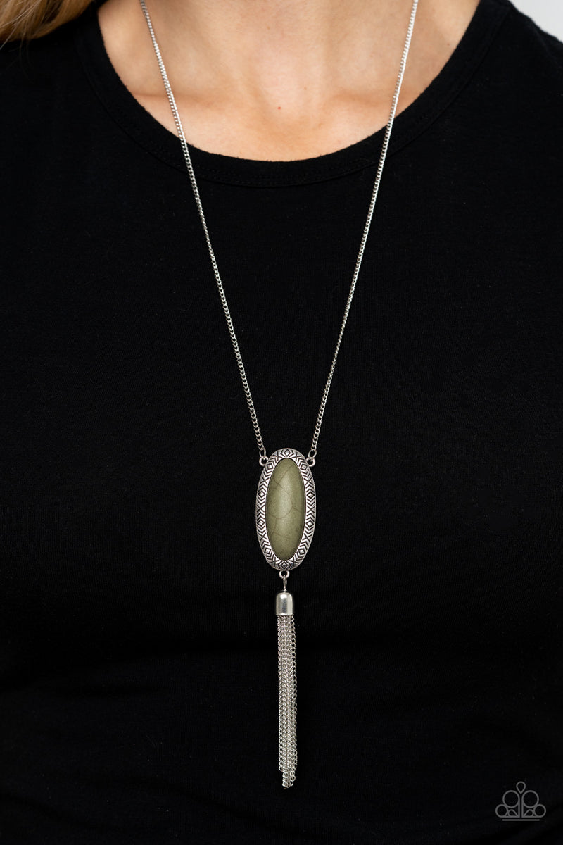 Ethereal Eden - Green Necklace - Paparazzi Accessories