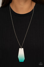 Watercolor Skies - Blue Necklace - Paparazzi Accessories