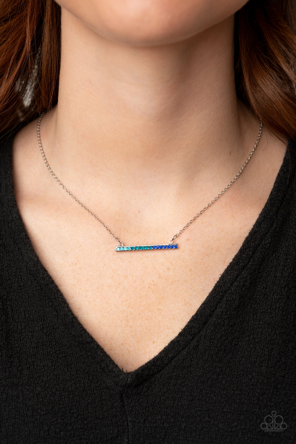 Sparkly Spectrum - Blue Necklace - Paparazzi Accessories
