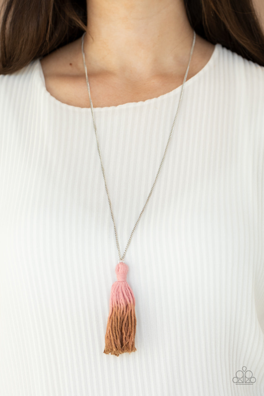 Totally Tasseled - Pink Necklace - Paparazzi Accessories