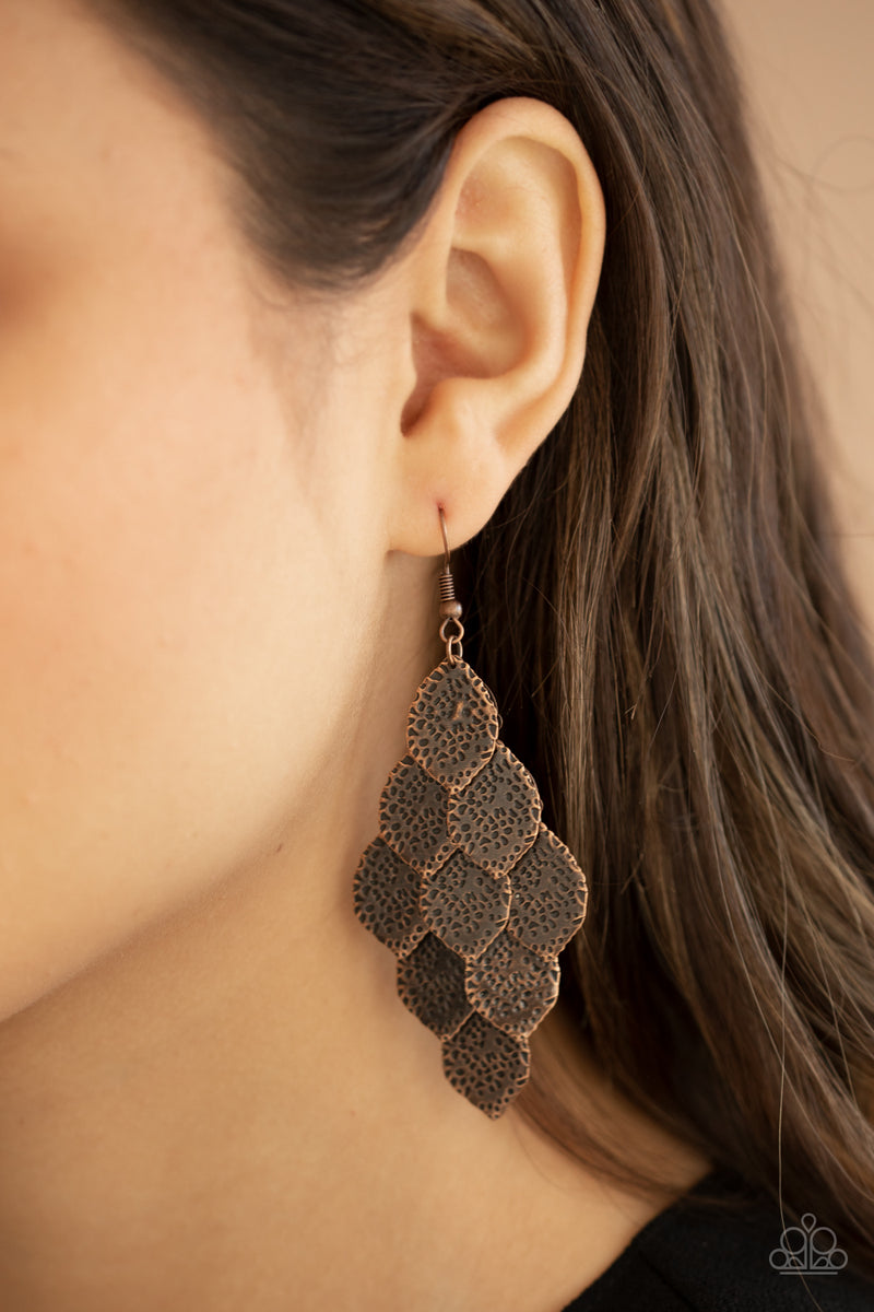 Loud and Leafy - Copper Earrings - Paparazzi Accessories
