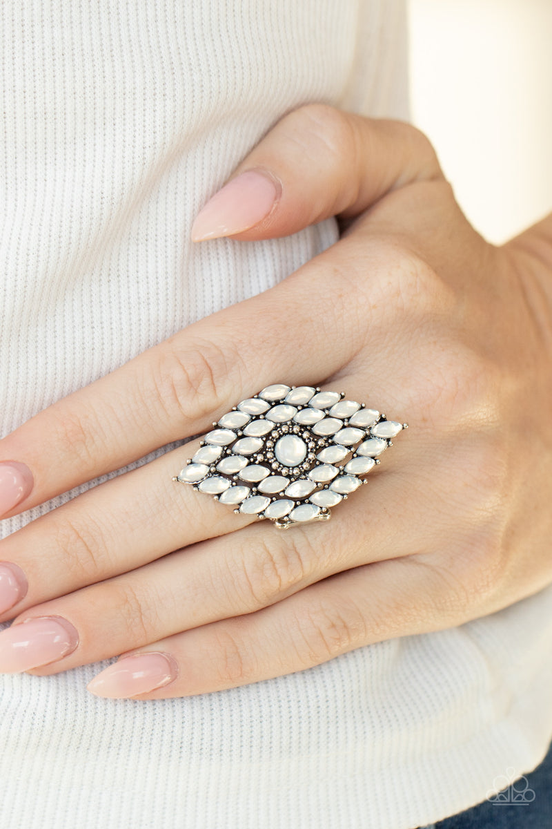 Incandescently Irresistible - White Ring - Paparazzi Accessories