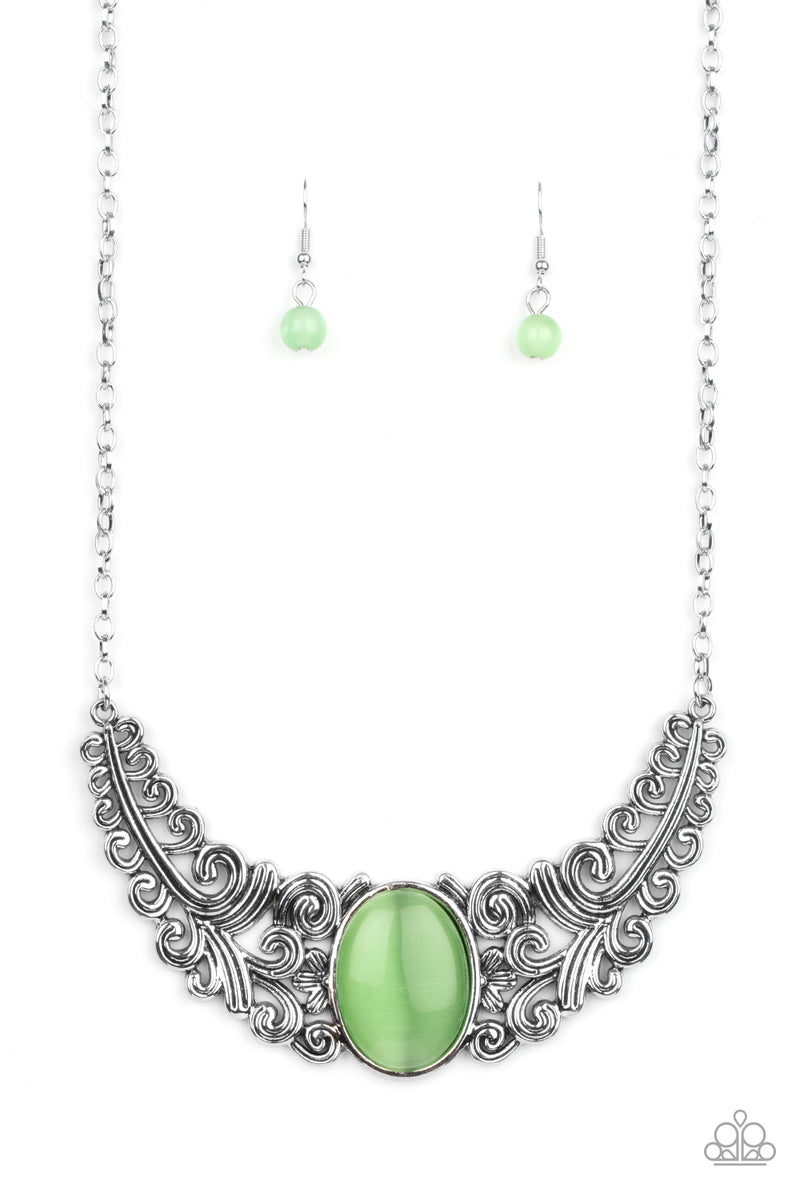 Celestial Eden - Green Necklace - Paparazzi Accessories