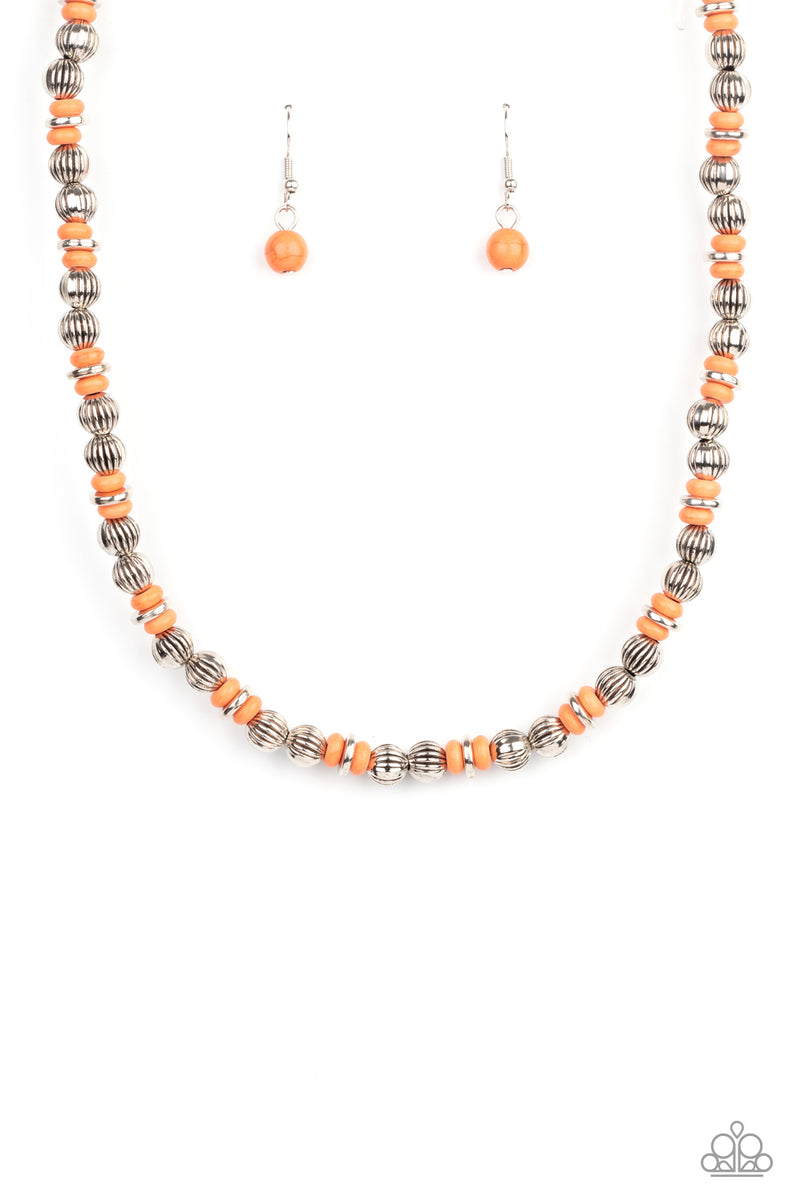 ZEN You Least Expect It - Orange Necklace - Paparazzi Accessories