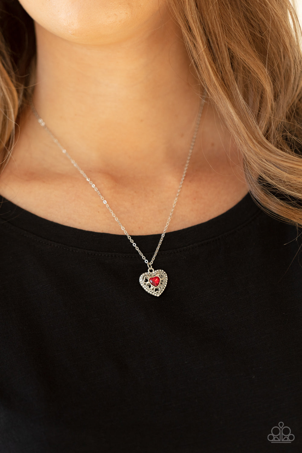 Treasures of the Heart - Red Necklace - Paparazzi Accessories