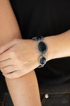 MESA Time Zone - Black Bracelet - Paparazzi Accessories