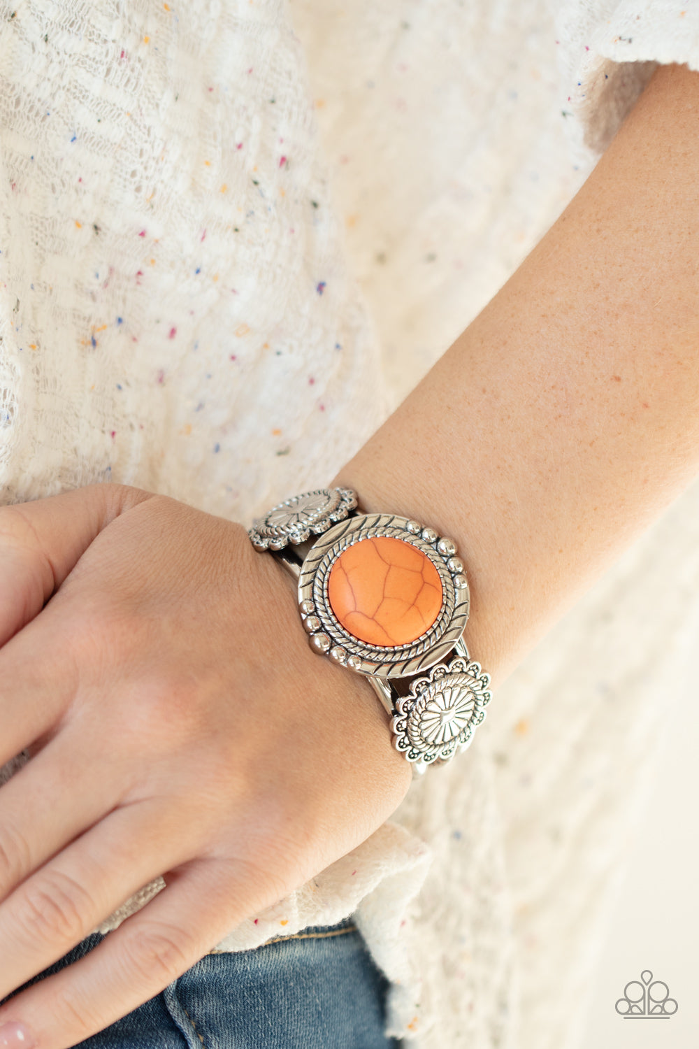 Mojave Motif - Orange Bracelet - Paparazzi Accessories
