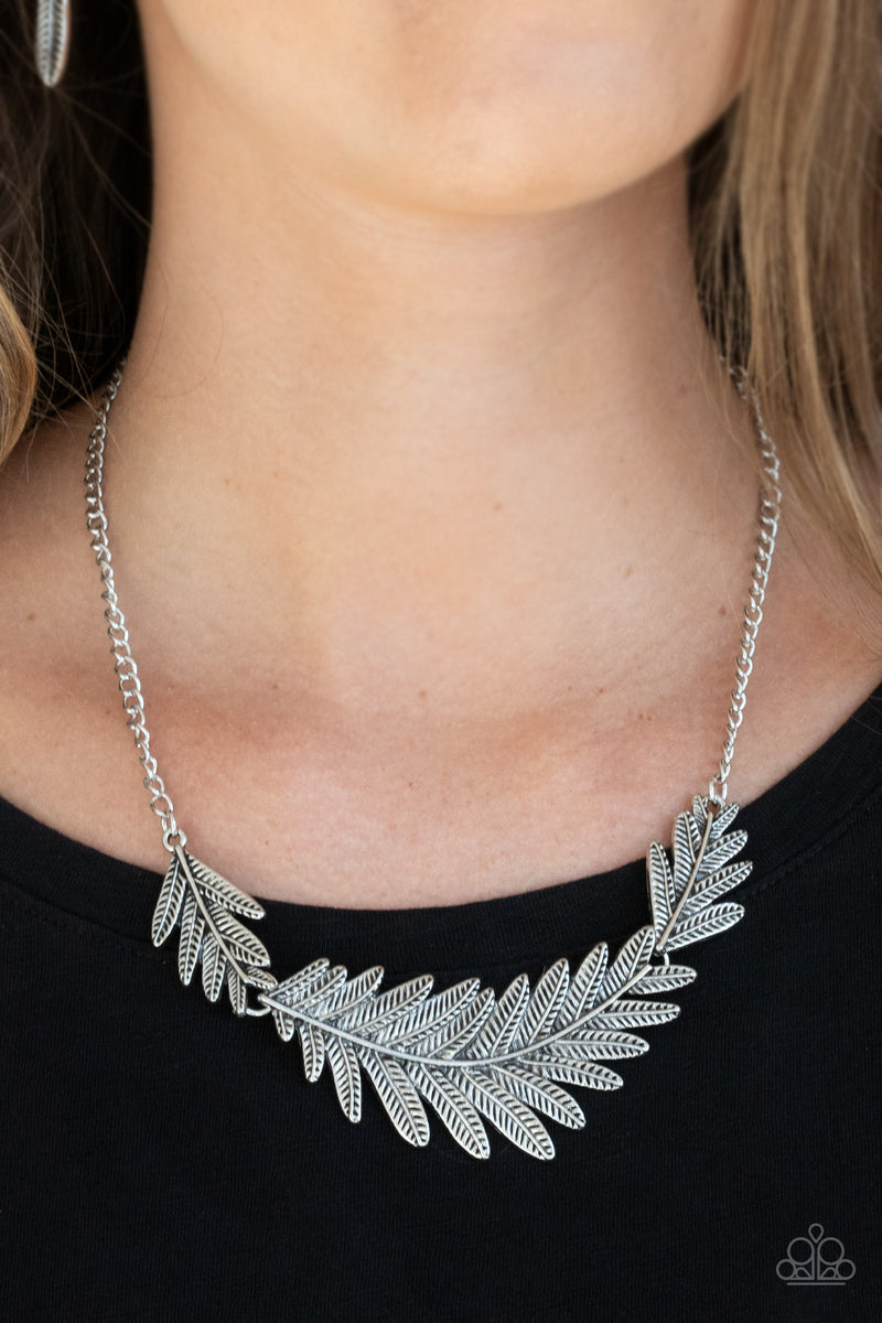 Queen of the QUILL - Silver Necklace - Paparazzi Accessories