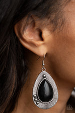 Western Fantasy - Black Earrings - Paparazzi Accessories