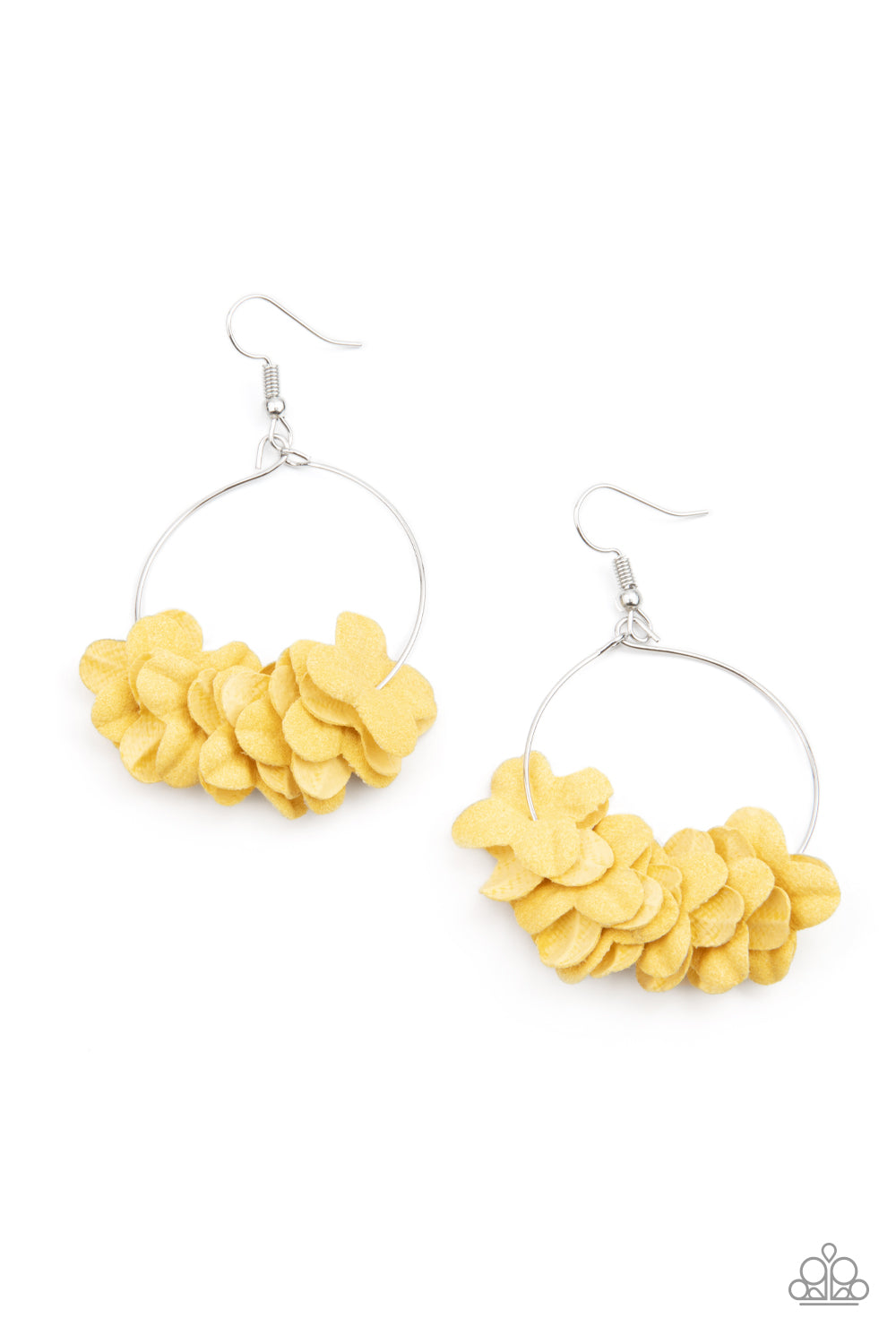 five-dollar-jewelry-flirty-florets-yellow-earrings-paparazzi-accessories