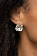 Royalty High - White Post Earrings - Paparazzi Accessories