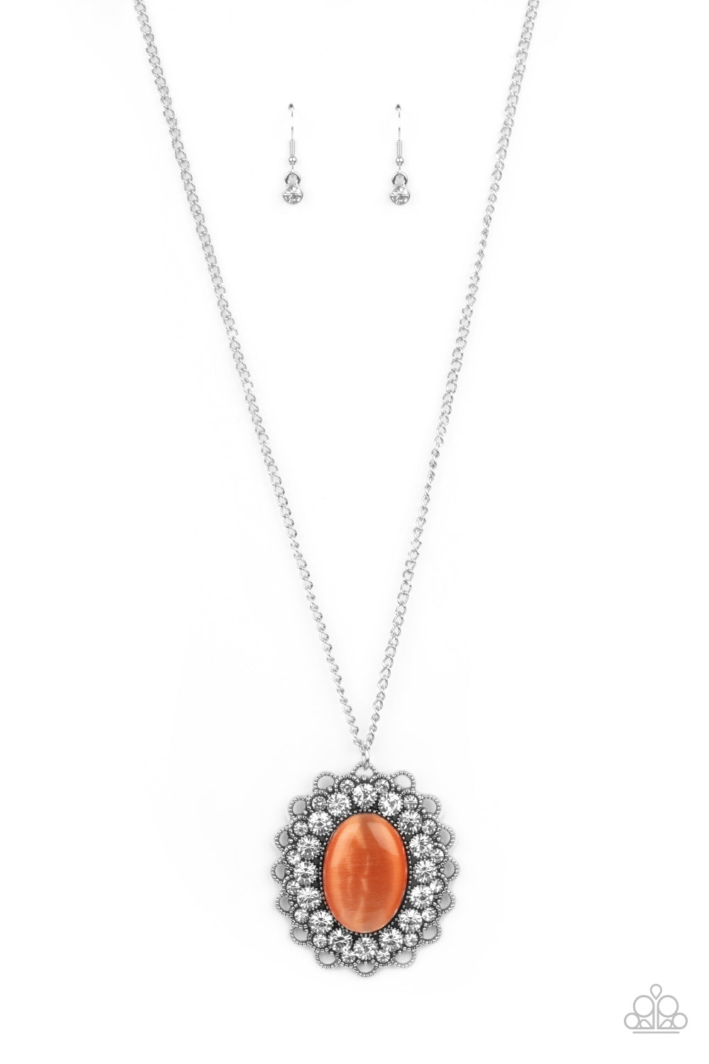 five-dollar-jewelry-oh-my-medallion-orange-necklace-paparazzi-accessories