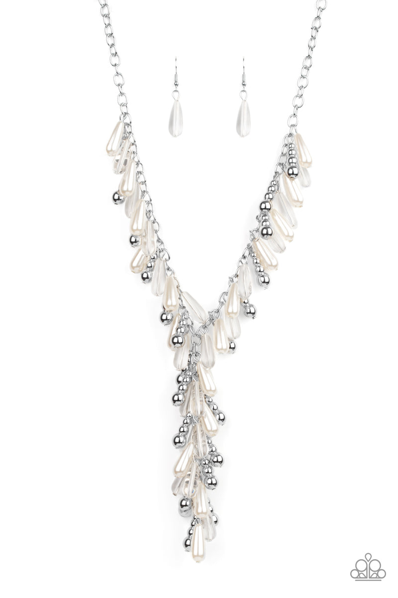 Dripping With DIVA-ttitude - White Necklace - Paparazzi Accessories