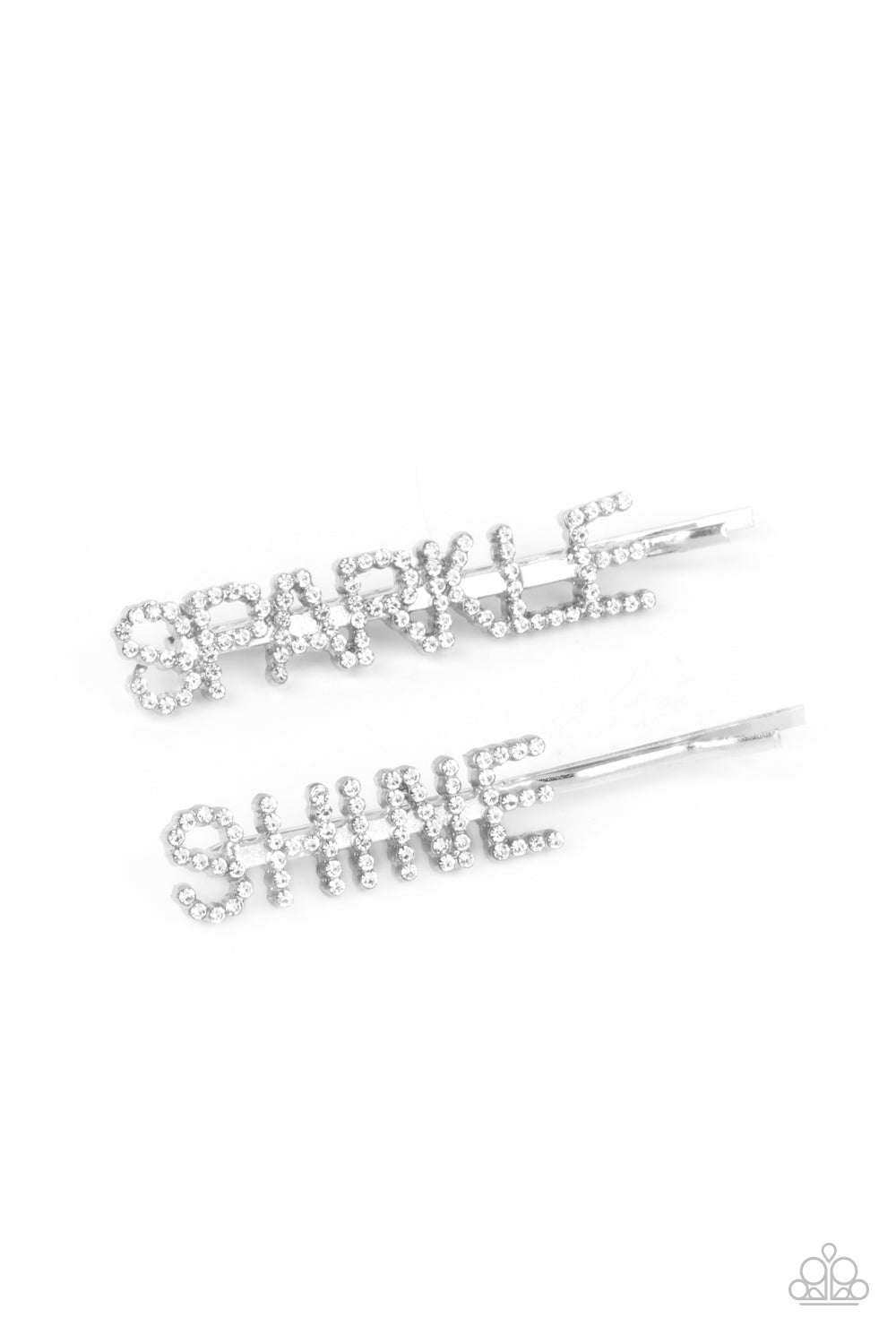 Center of the SPARKLE-verse - White Hair Clip - Paparazzi Accessories