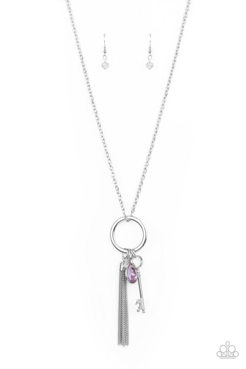 Unlock Your Sparkle - Purple Necklace - Paparazzi Accessories
