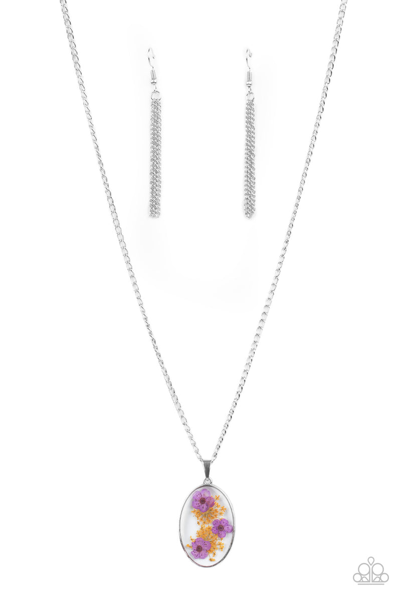 Prairie Tea Party - Purple Necklace - Paparazzi Accessories
