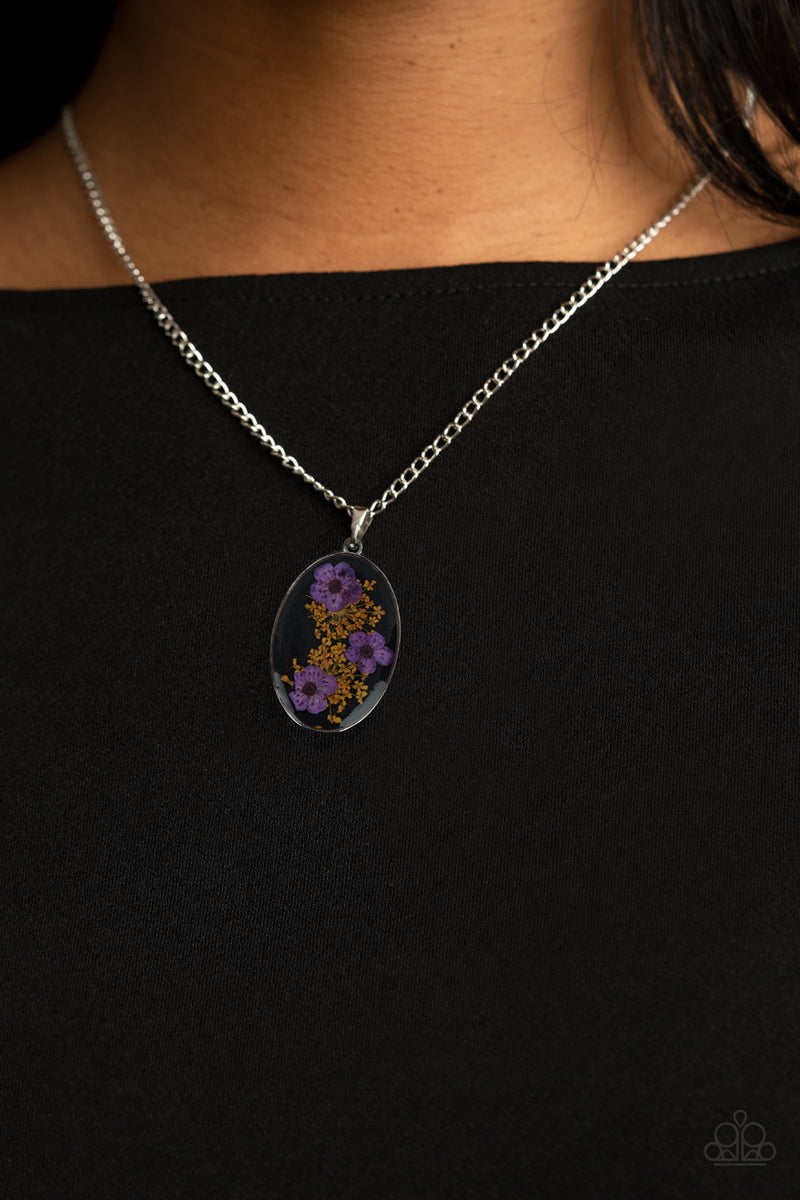 Prairie Tea Party - Purple Necklace - Paparazzi Accessories