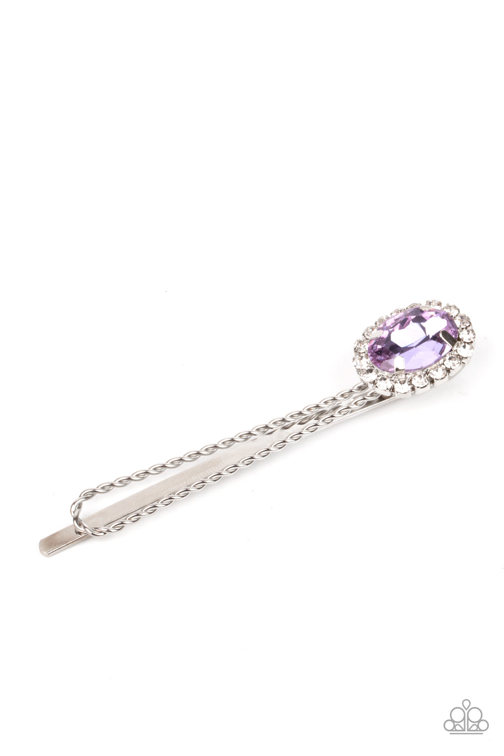 five-dollar-jewelry-gala-glitz-purple-hair clip-paparazzi-accessories