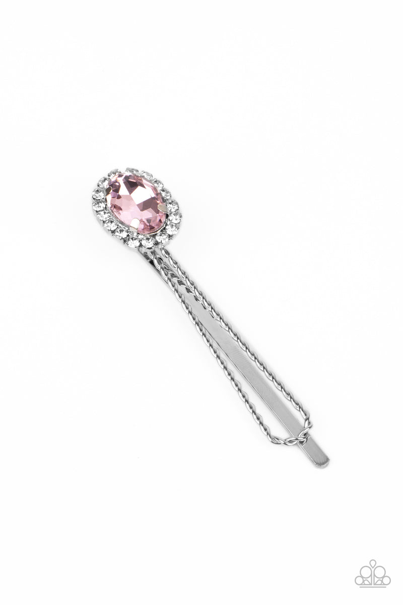 five-dollar-jewelry-gala-glitz-pink-hair clip-paparazzi-accessories
