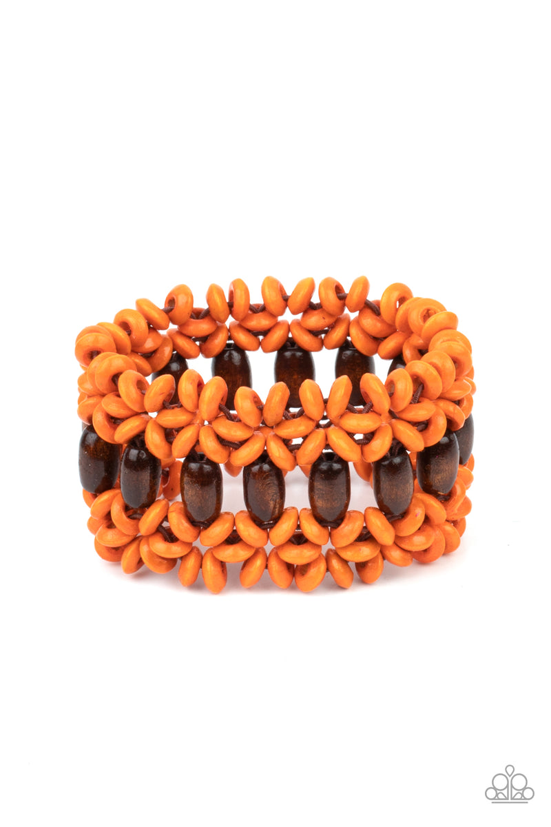 Bali Beach Retreat - Orange Bracelet - Paparazzi Accessories