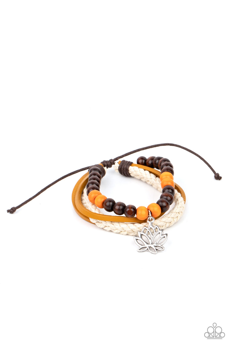 five-dollar-jewelry-lotus-beach-orange-bracelet-paparazzi-accessories
