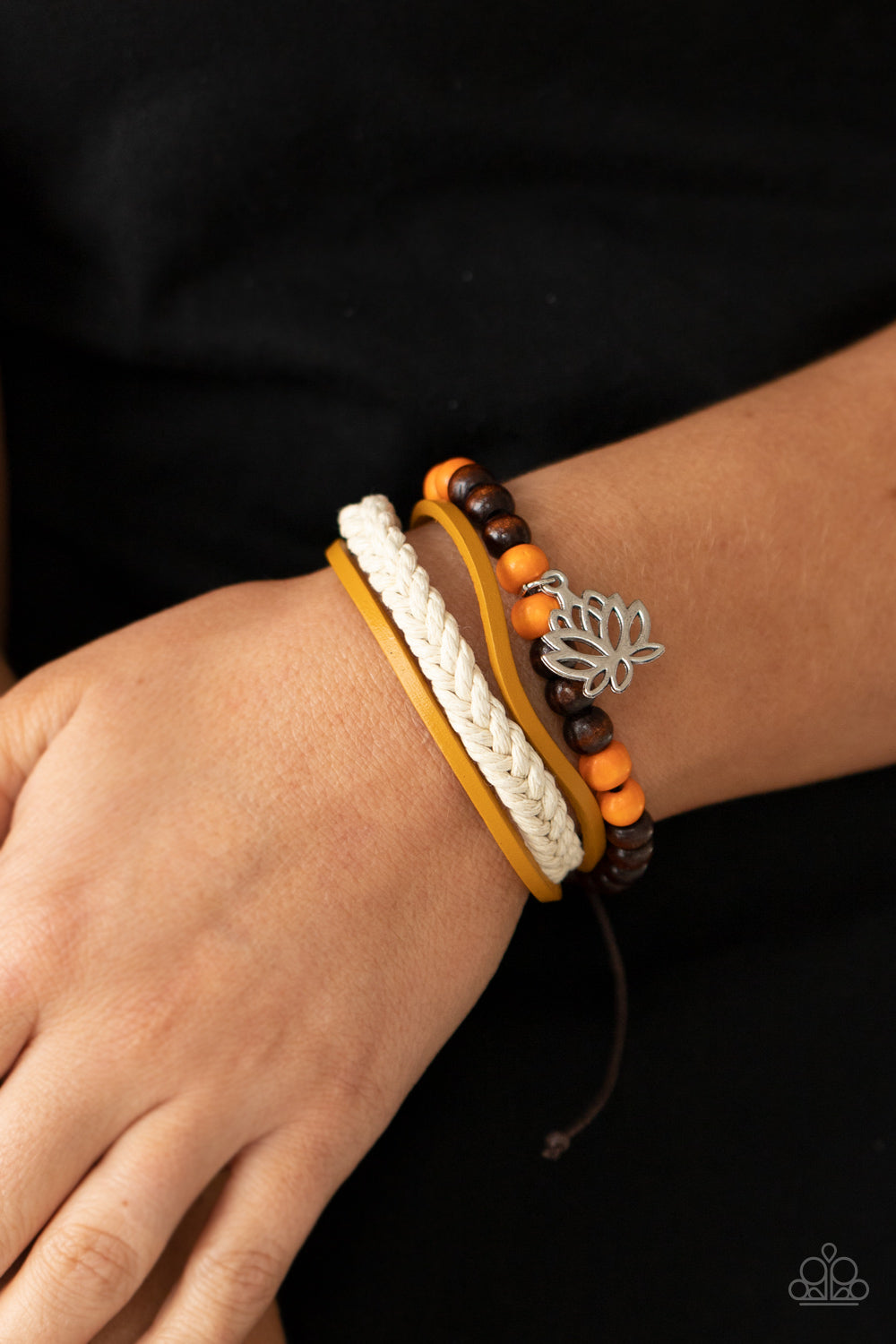 Lotus Beach - Orange Bracelet - Paparazzi Accessories