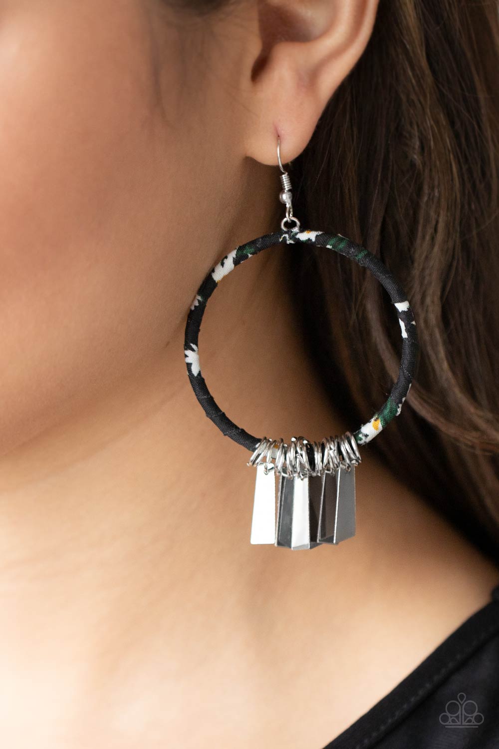 Garden Chimes - Black Earrings - Paparazzi Accessories