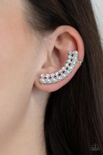 Doubled Down On Dazzle - White Post Earrings - Paparazzi Accessories