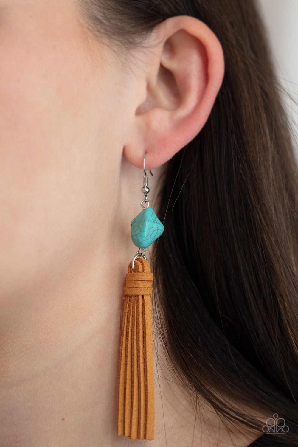All-Natural Allure - Blue Earrings - Paparazzi Accessories