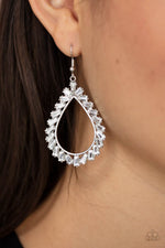 Stay Sharp - White Earrings - Paparazzi Accessories