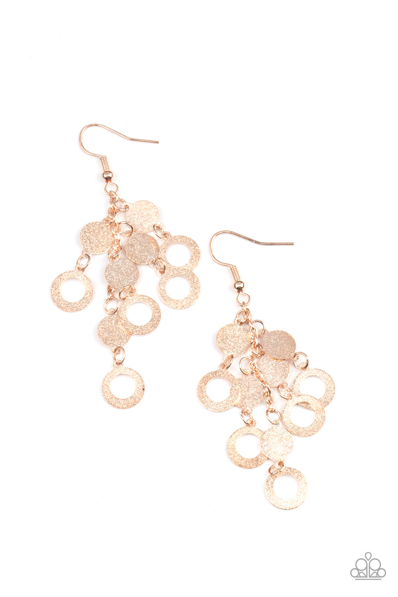 Im Always BRIGHT - Rose Gold Earrings - Paparazzi Accessories