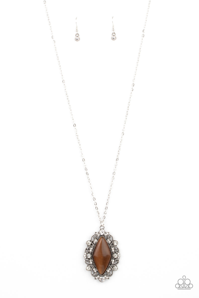 Exquisitely Enchanted - Brown Necklace - Paparazzi Accessories