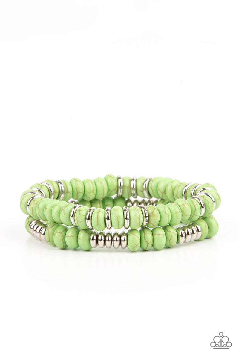 Desert Rainbow - Green Bracelet - Paparazzi Accessories