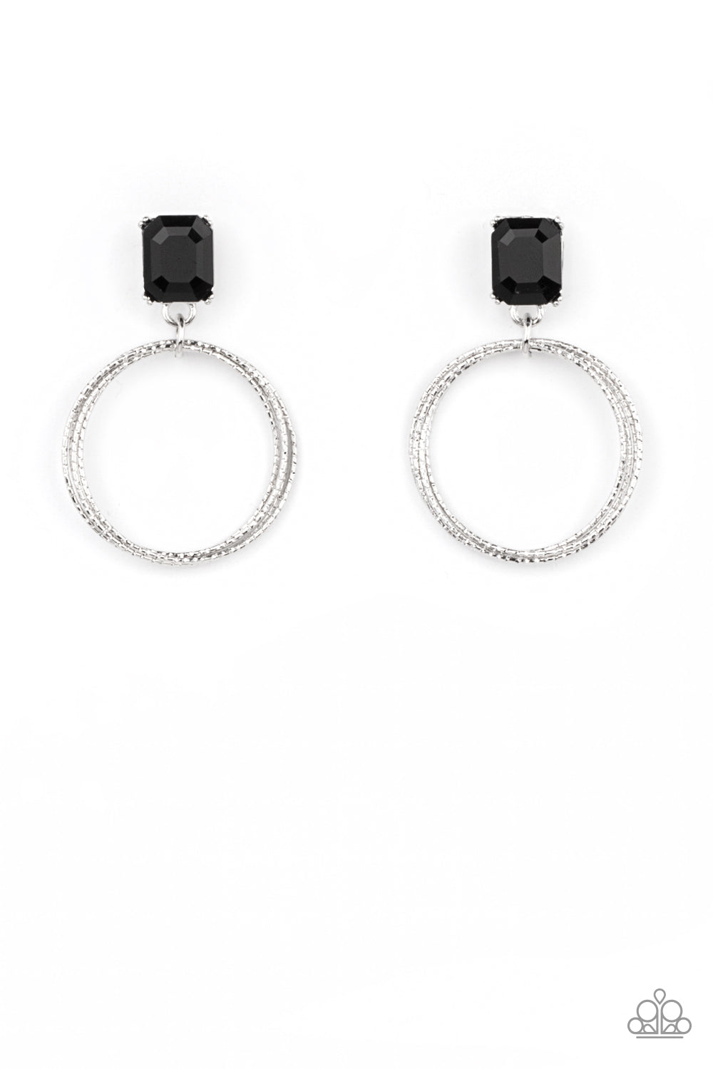 five-dollar-jewelry-prismatic-perfection-black-post earrings-paparazzi-accessories
