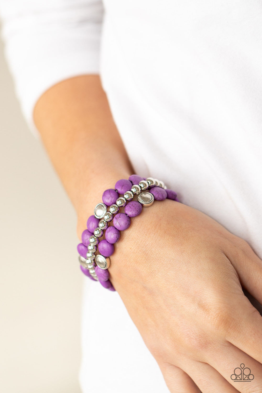 Desert Verbena - Purple Bracelet - Paparazzi Accessories