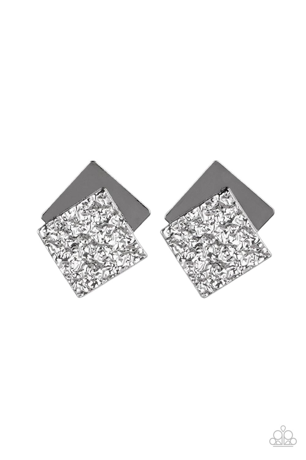 five-dollar-jewelry-square-with-style-black-post earrings-paparazzi-accessories