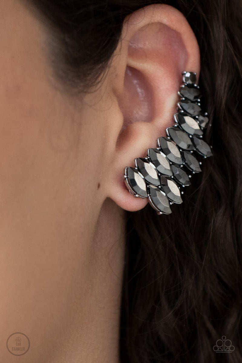 Explosive Elegance - Silver Post Earrings - Paparazzi Accessories