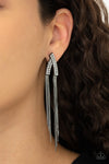 It Takes Two To TASSEL - Black Post Earrings - Paparazzi Accessories